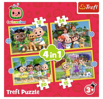 PUZZLE 4W1 COCOMELON POZNAJ BOHATERÓW 34647