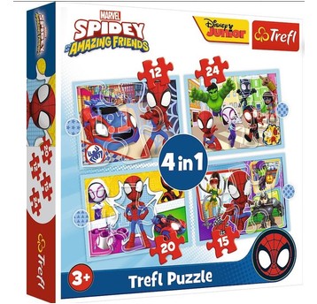 PUZZLE 4W1 EKIPA SPIDEY'A 34611