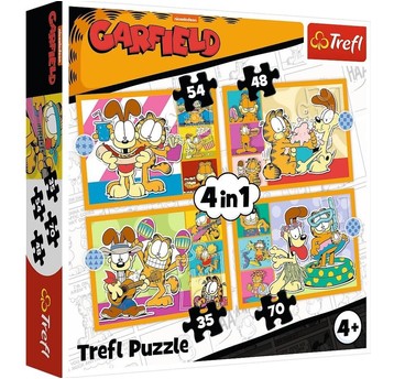 PUZZLE 4W1 GARFIELD KOCHA LAZANIĘ 34673