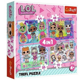 PUZZLE 4W1 LOL MGA POZNAJ LALECZKI 34613