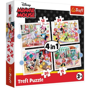 PUZZLE 4W1 MINNIE Z PRZYJACIÓŁMI 34355