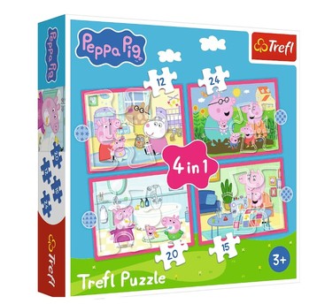 PUZZLE 4W1 PEPPA UWIELBIA PRZYGODY 34672