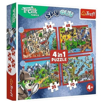 PUZZLE 4W1 PODRÓŻE TREFLIKÓW 34675