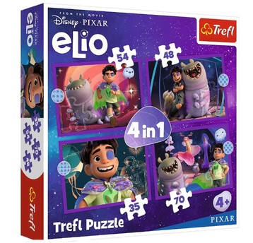PUZZLE 4W1 POZAZIEMSKIE MISJE ELIO 34665