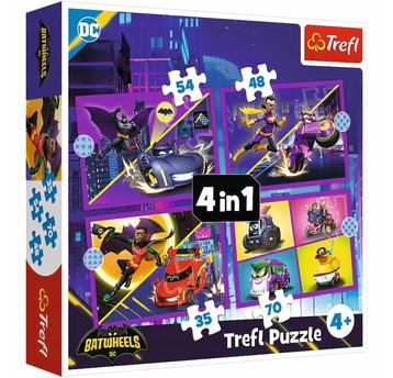 PUZZLE 4W1 POZNAJ BATWHEELS 34658