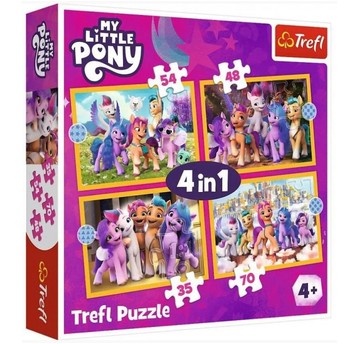 PUZZLE 4W1 POZNAJ KUCYKI PONY 34624