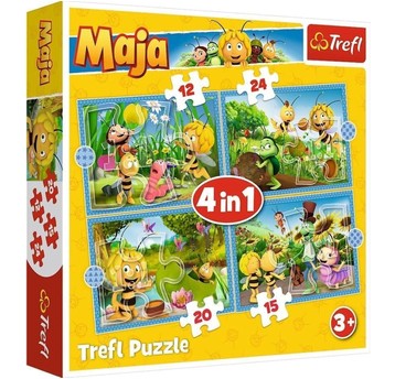 PUZZLE 4W1 PRZYGODY PSZCZÓŁKI MAI 34356