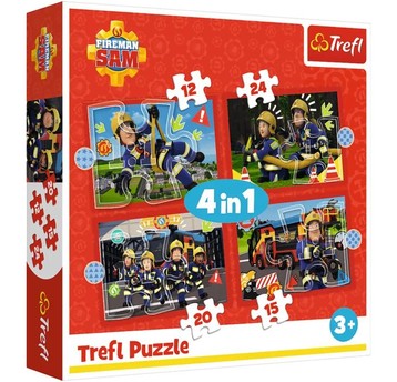 PUZZLE 4W1 PRZYGODY STRAŻAKA SAMA 34632