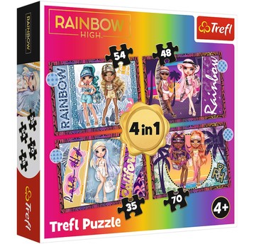 PUZZLE 4W1 RAINBOW HIGH MODNE LALECZKI 34614