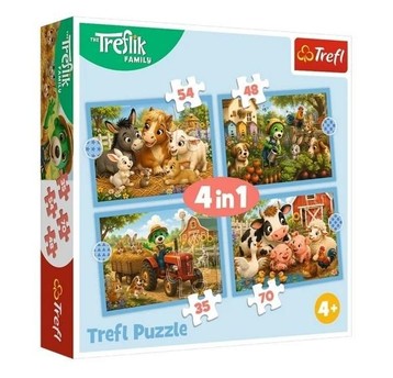 PUZZLE 4W1 RODZINNY SPACER TREFLIKÓW 34692
