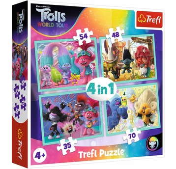 PUZZLE 4W1 TRASA KONCERTOWA TROLI 34336