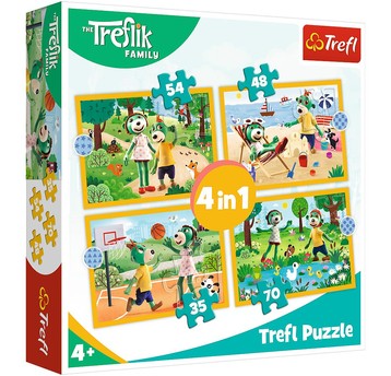 PUZZLE 4W1 TREFLIKI NA WAKACJACH 34623