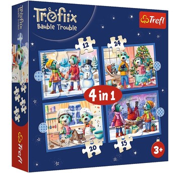 PUZZLE 4W1 U TREFLIKÓW PADA ŚNIEG 34657