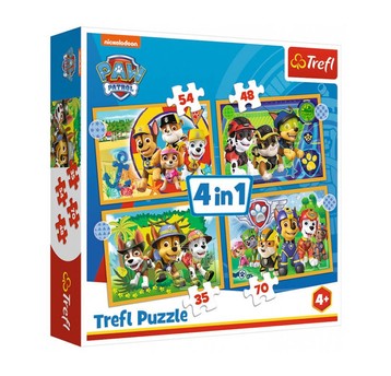 PUZZLE 4W1 WAKACYJNY PSI PATROL 34395