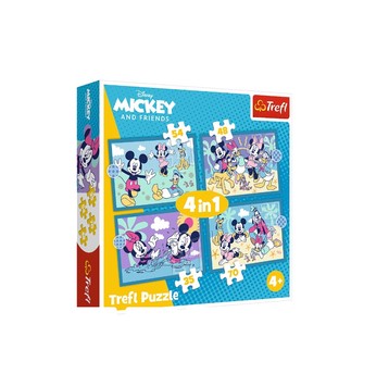 PUZZLE 4W1 ZABAWNE ZDARZENIA MYSZKI MIKI 34669
