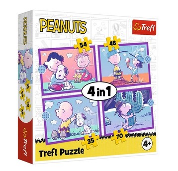 PUZZLE 4W1 ZE SNOOPYM JEST WESOŁO 34691
