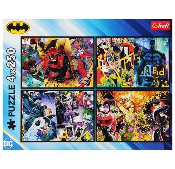 PUZZLE 4X250 BATMAN W AKCJI 13310