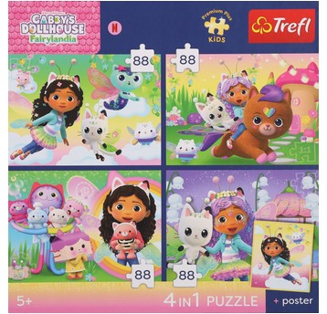 PUZZLE 4X88 PREMIUM KOCIE HARCE GABBY 34694