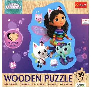 PUZZLE 50 DREWNIANE KONTUROWE WESOŁA GABBI 20260