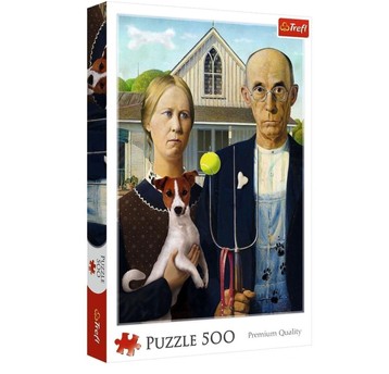 PUZZLE 500 AMERICAN GOTHIC PSIA EDYCJA 37526