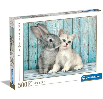 PUZZLE 500 EL. KOTEK I KRÓLIK CLEMENTONI 0049