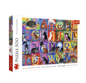 PUZZLE 500 KOCI ALFABET 37527
