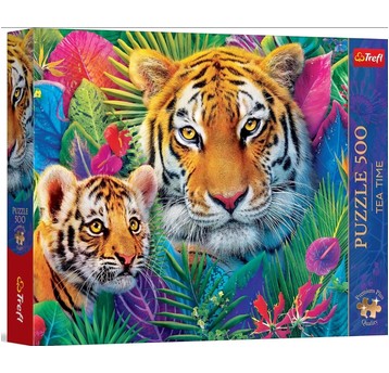 PUZZLE 500 PREMIUM TYGRYSY W DŻUNGLI 37625