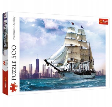 PUZZLE 500 ŻAGLOWIEC NA TLE CHICAGO 37120