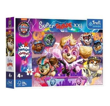 PUZZLE 60 XXL SUPER SHAPE WESOŁE PIESKI 50036