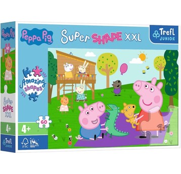 PUZZLE 60 XXL ZABAWY Z BRACISZKIEM PEPPA PIG 50011