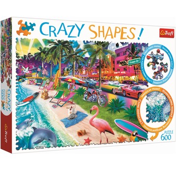 PUZZLE 600 CRAZY SHAPES PLAŻA W MIAMI 11132