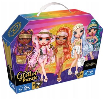 PUZZLE 70 GLITTER W KUFERKU BROKAT. LALECZKI 53020