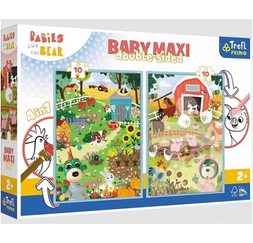 PUZZLE BABY MAXI 2X10 POZNAJ BOBASKI 43000