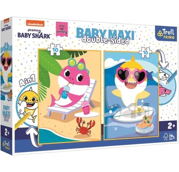 PUZZLE BABY MAXI 2X10 WESOŁY DZIEŃ REKINA 43005
