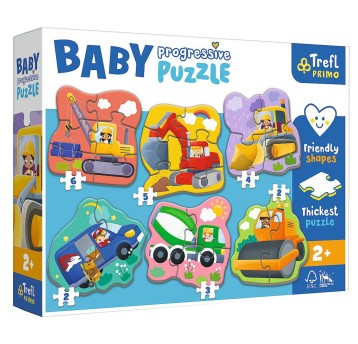 PUZZLE BABY PROGRESSIVE - POJAZDY 44004