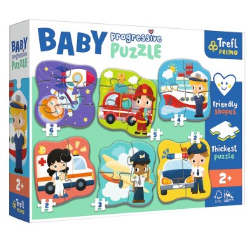 PUZZLE BABY PROGRESSIVE ZAWODY I POJAZDY 44001