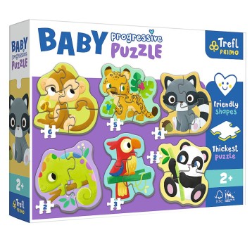 PUZZLE BABY PROGRESSIVE - ZWIERZĘTA EXOTIC 44005