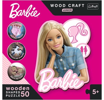 PUZZLE DREWNIANE 50 EL. PIĘKNA BARBIE 20201