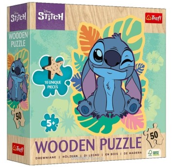 PUZZLE DREWNIANE KONTUROWE WESOŁY STITCH 20281