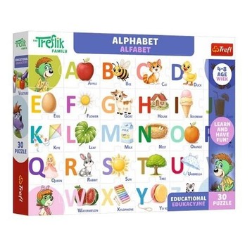 PUZZLE EDUKACYJNE 30 ALFABET TREFLIKI 15600