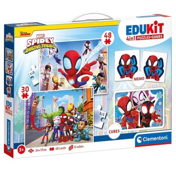PUZZLE EDUKIT 4IN1 SPIDEY AMAZING FRIENDS 2954
