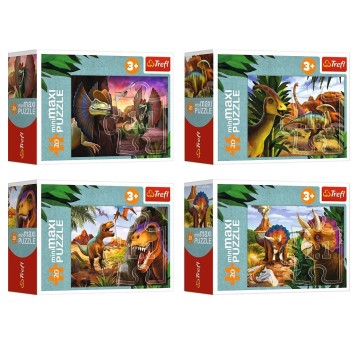 PUZZLE MINI MAXI POZNAJ ŚWIAT DINOZAURÓW 56036