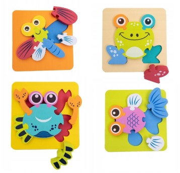 PUZZLE PIANKOWE EVA 4 RODZ 16X16X2CM A'12 5521