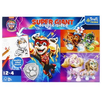 PUZZLE SUPER GIGANT 15 WSPANIAŁA DRUŻYNA PAW 42009