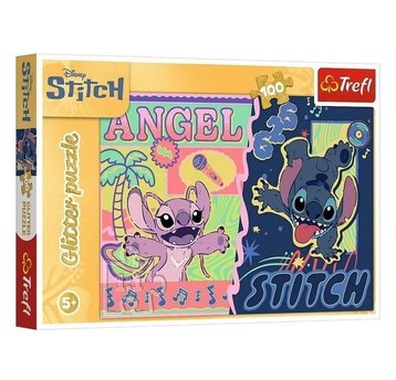 PUZZLE100 GLITTER HAWAJSKI BLASK LILO&STITCH 16611