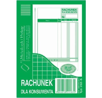 RACHUNEK DLA KONSUMENTA A6 262-5 WIELOKOPIA