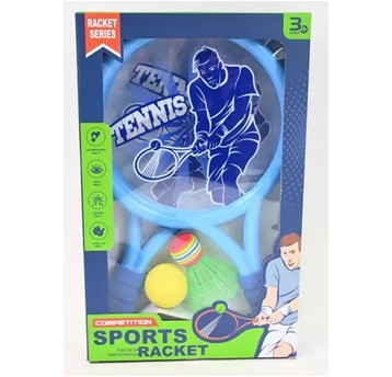 RAKIETKI 39CM PIŁKA LOTKA 2KOL 0364