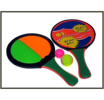 RAKIETKI DREWNIANE Z RZEPEM 3640