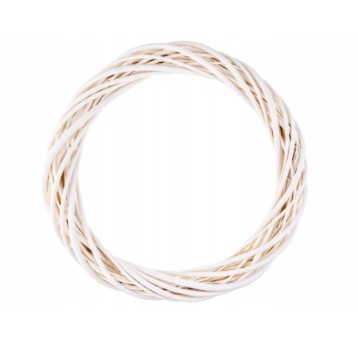 Ring wiklinowy, biały, rozm. 30cm