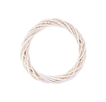 Ring wiklinowy, biały, rozm. 40cm